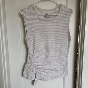 Anthropologie Pilcro Striped Sleeveless Top - Cream and Gray